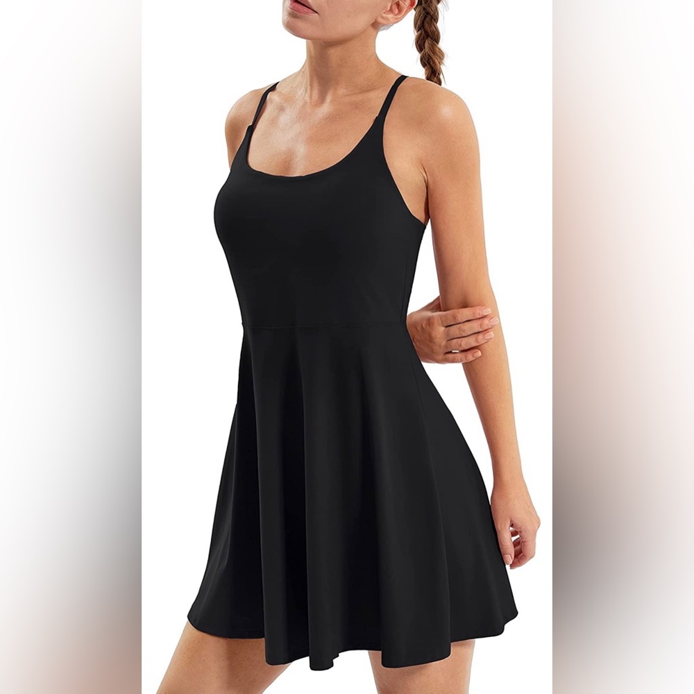 Amazon Tennis Dress with Shorts Underneath, Adjustable Straps & Built in Bra-NWT
